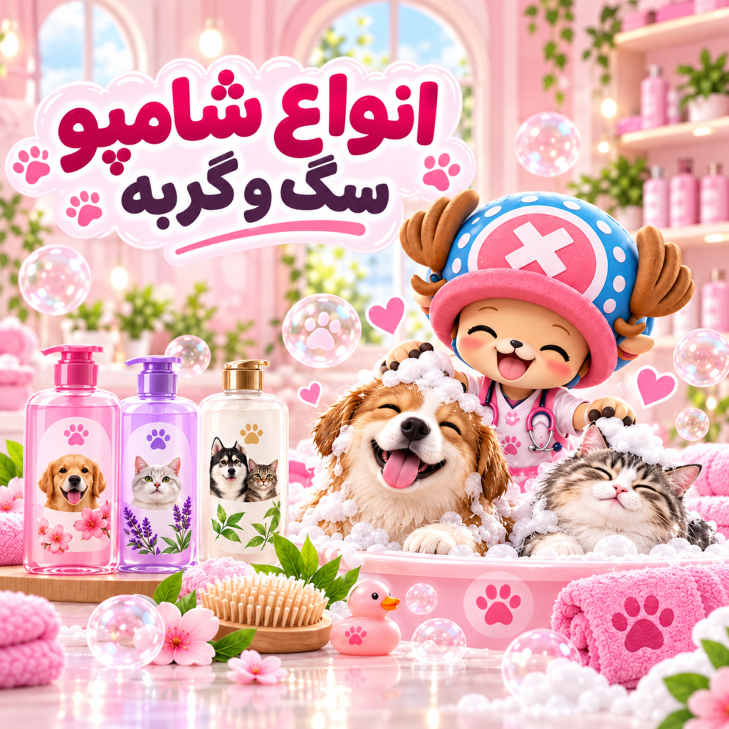 انواع شامپو سگ و گربه